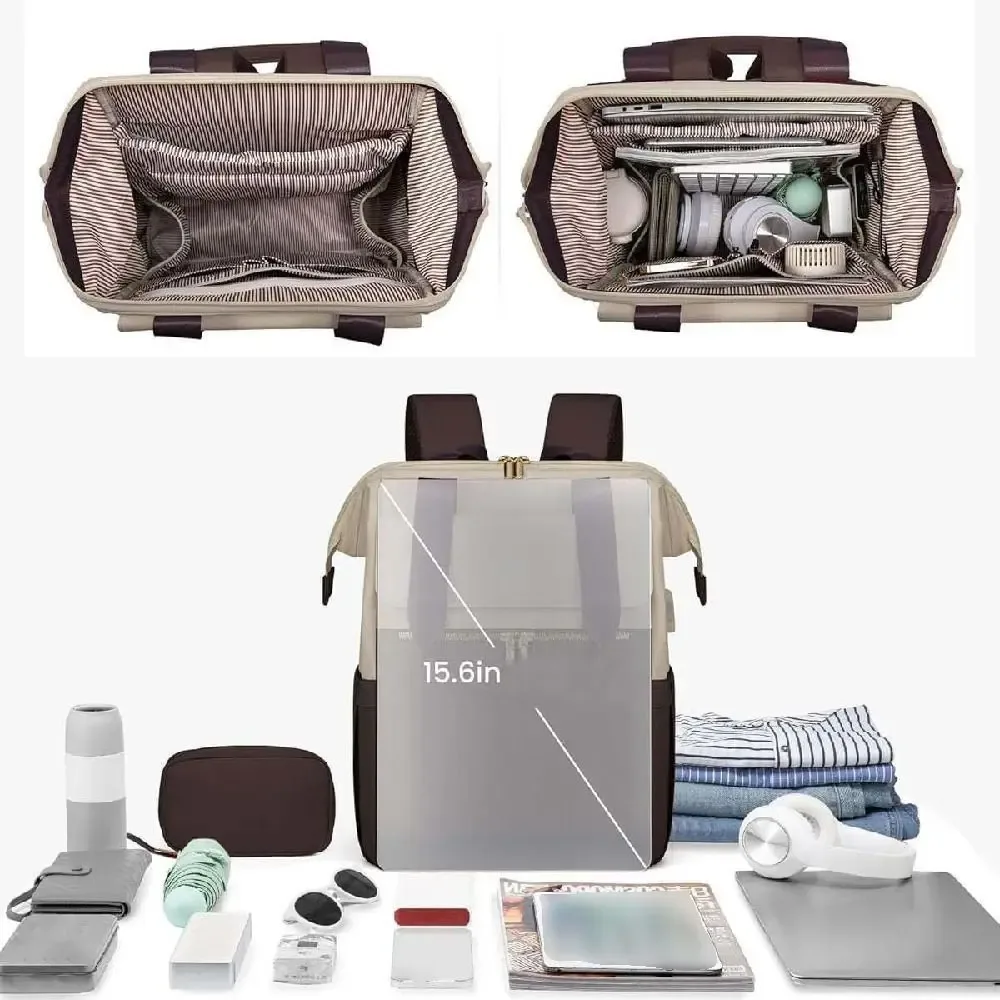 sac à dos de voyage pour ordinateur portable, grande capacité, étanche, multifonctionnel, sac à bandoulière pour maman, respirant, résistant à l'usure