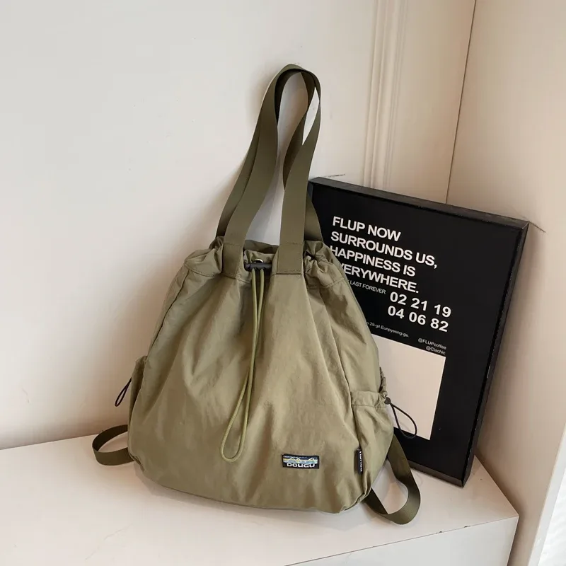 sac à mains femme sac à dos femme sac à dos voyage sacs à dos multifonctionnels pour femmes, en nylon, grande capacité, fourre-tout à bandoulière, seau à cordon de serrage, sac à dos de voyage