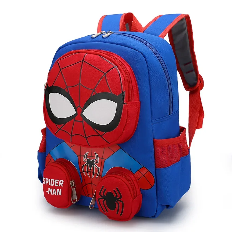 sac à dos pour enfants mesuca 3d little spider, sac d'école de maternelle cartoon supes, sac à dos léger en tissu oxford pour garçons avec petites pochettes à monnaie, sac à dos de voyage quotidien pour enfants, cadeau.