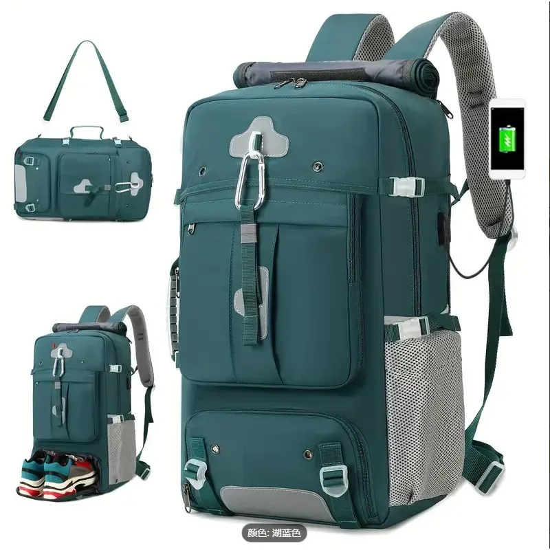sac à dos de voyage 25l/36l/50l avec port de charge usb pour hommes, sac à dos décontracté grande capacité pour ordinateur portable, idéal pour les voyages d'affaires et les déplacements.
