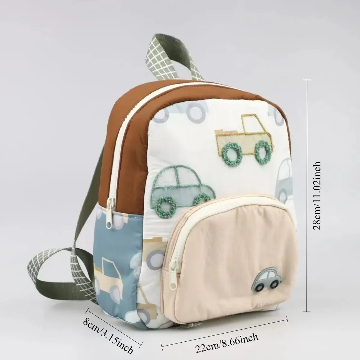 sac à dos personnalisé pour enfants avec broderie de voiture-sac à couches pour tout-petits avec nom personnalisé, sac de marche pour garçons et filles, voyage scolaire mignon
