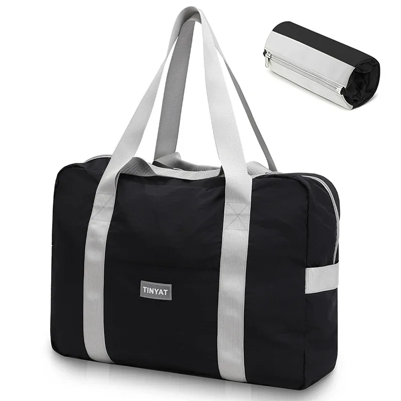 tinyat-grand sac de voyage pliable pour femme, sac de sport et de fitness, sac à dos de cabine d'avion, bagage de grande taille, tendance 2024