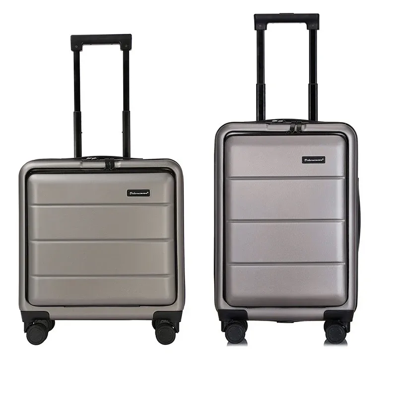 klqdzms valise de haute qualité sur roulettes 20"22"24"26 pouces, ouverture frontale, bagage de cabine multifonctionnel, valise trolley.