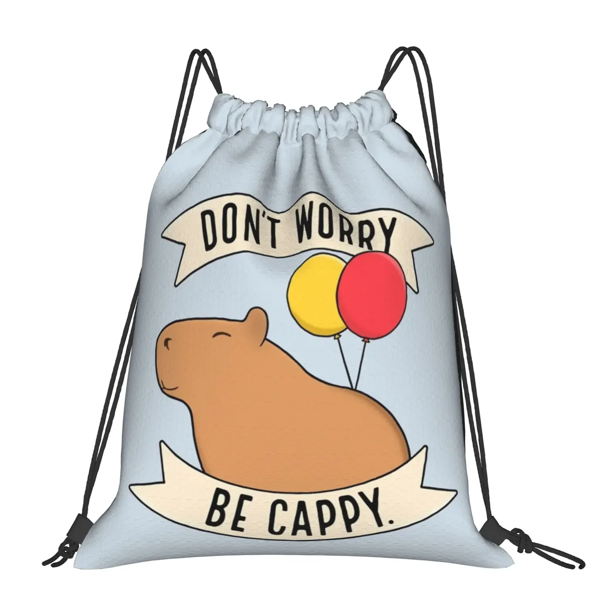 sac à dos à cordon de serrage capybara mignon, sac de sport résistant à l'eau, sac à cordon pour le yoga, 36 cm (largeur) x 43 cm (hauteur)