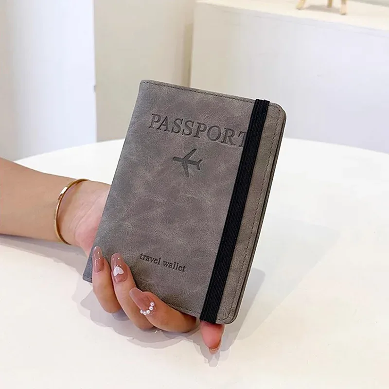 portefeuille en cuir pu homefish, porte-passeport de voyage, porte-cartes, accessoires de voyage pour homme, porte-passeport et cartes de visite à porter à la main