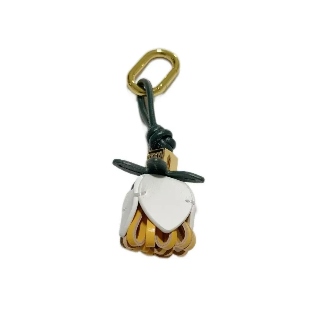 nouveau cuir gland belle fleur pendentif sac charme suspendu décoration ornement pour sac à main design sac à dos voiture sac à main porte-clés