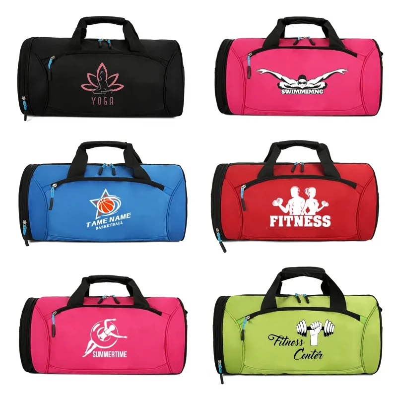 sac de sport avec logo personnalisé pour hommes et femmes, sac d'entraînement de fitness, sac de sport étanche en plein air, sac initié, motif de nom personnalisé