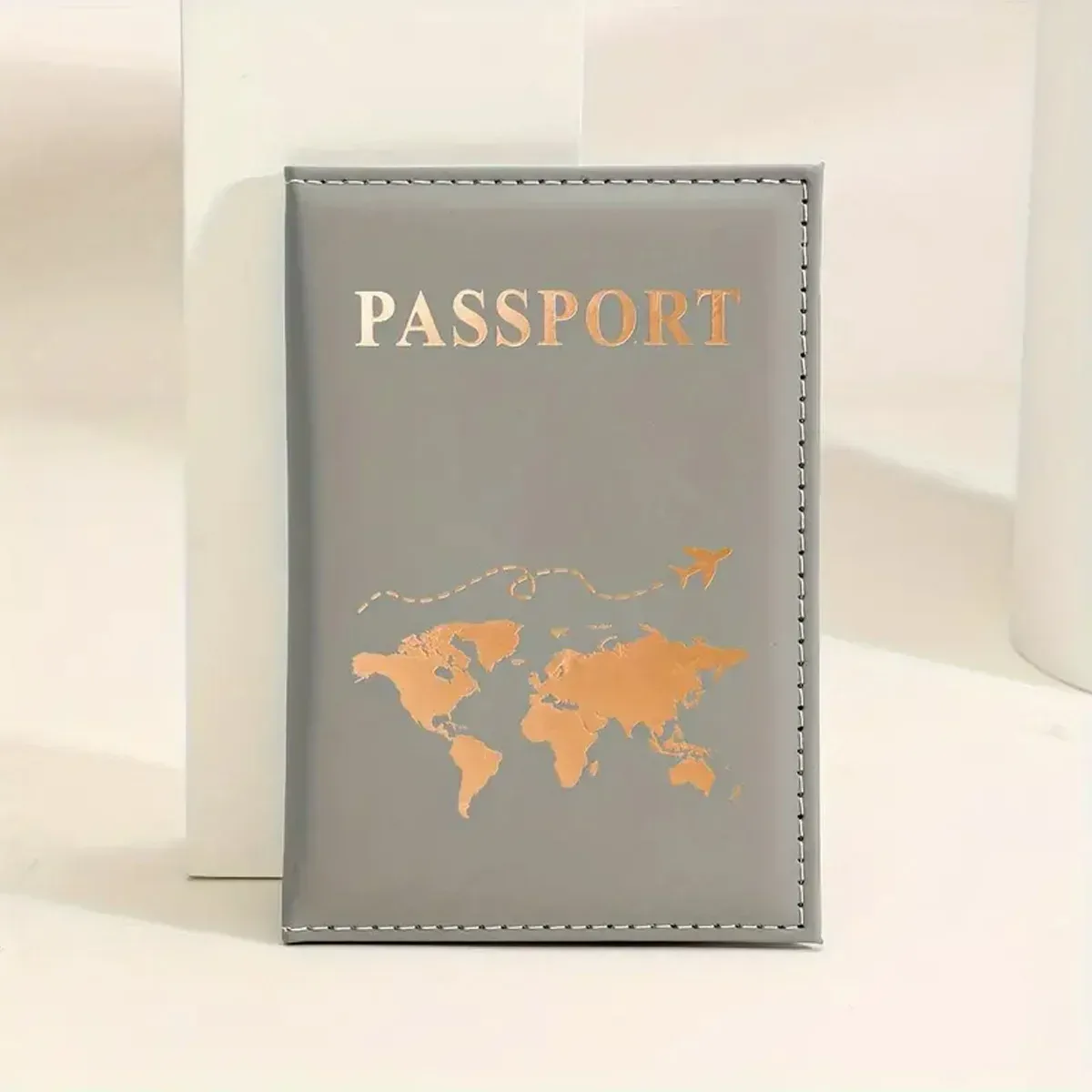 porte-passeport en cuir pu pour hommes et femmes, étui à la mode pour cartes de visite, protection d'identité, sac de couverture de passeport en poudre, 1pc