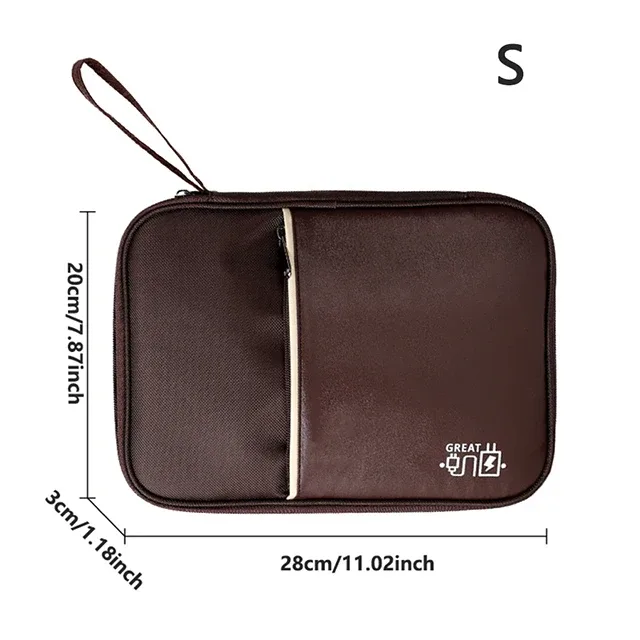 sac de rangement de câbles de données portables, chargeur usb numérique, fil d'écouteurs, boîte de rangement de batterie externe, kit de voyage, pochette de rangement