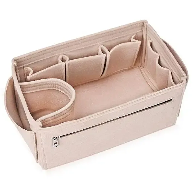 hhyukimi marque maquillage organisateur feutre insérer sac pour sac à main voyage intérieur sac à main portable sacs à cosmétiques adapté diverses marques sacs