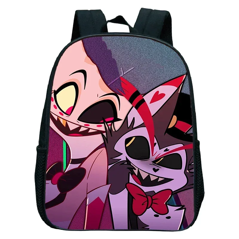 sacs à dos anime hazbin tendance, sacs de maternelle imperméables pour filles et garçons, cartable d'école anime hotel, petit sac à dos pour enfants, mochila