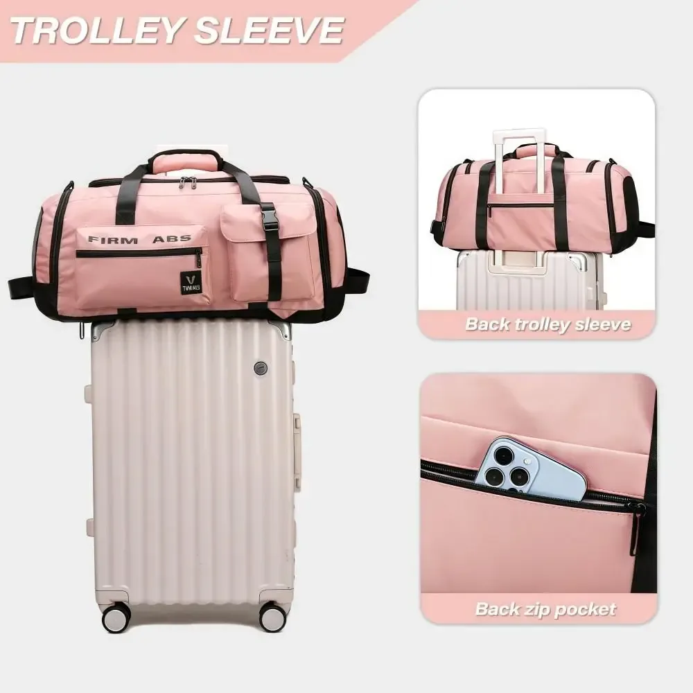sac à dos de voyage 67l, grande capacité, sacs de camping 3 en 1, séparation sec/humide avec compartiment à chaussures, sac de sport unisexe