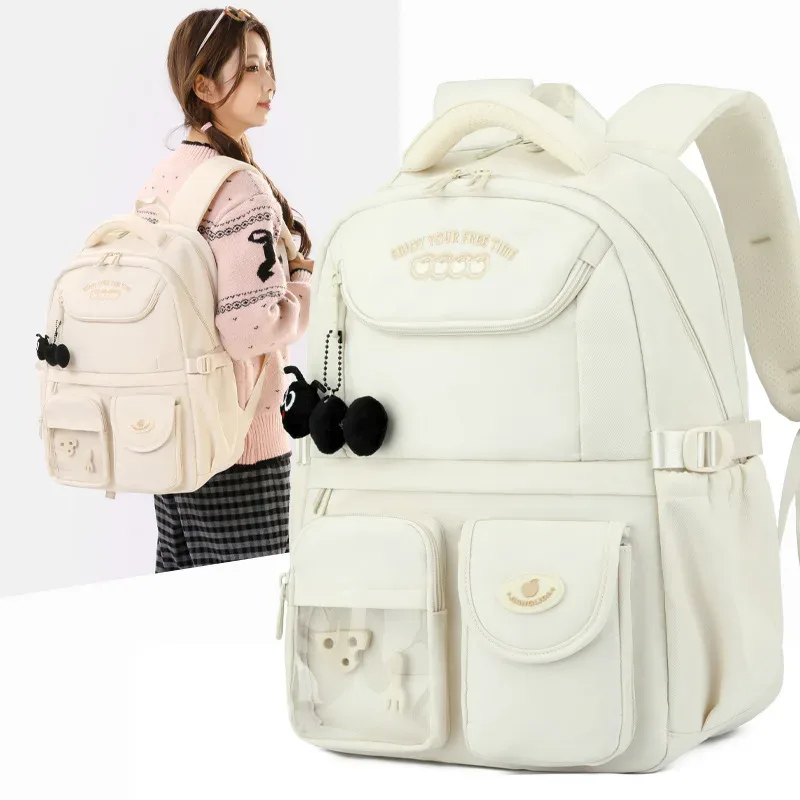Sac à dos scolaire tendance pour filles, sacs d'école pour adolescentes, sac à dos pour ordinateur portable, sac à dos de voyage décontracté, sac à livres, cartable pour enfants, imperméable