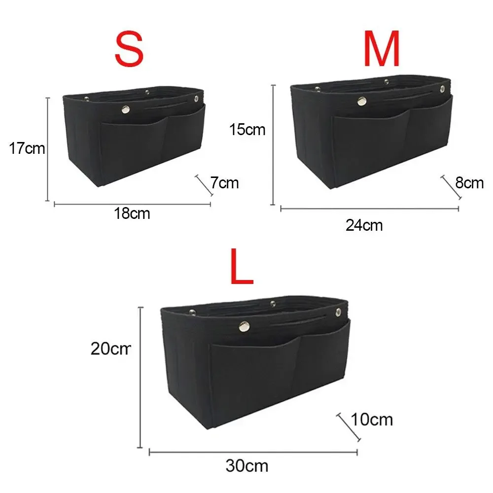 organisateur de sac de voyage portable, insert de sac à main, doublure de sac, sac intérieur en feutre