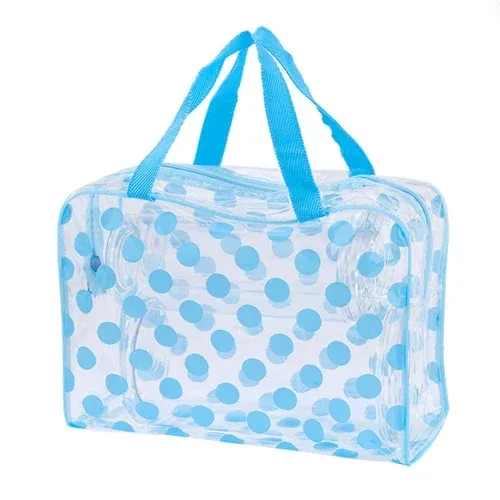 sacs de maquillage portables transparents en pvc, sac à cosmétiques étanche à fleurs pour femmes, sac de rangement de toilette de voyage, pochettes de rangement de douche