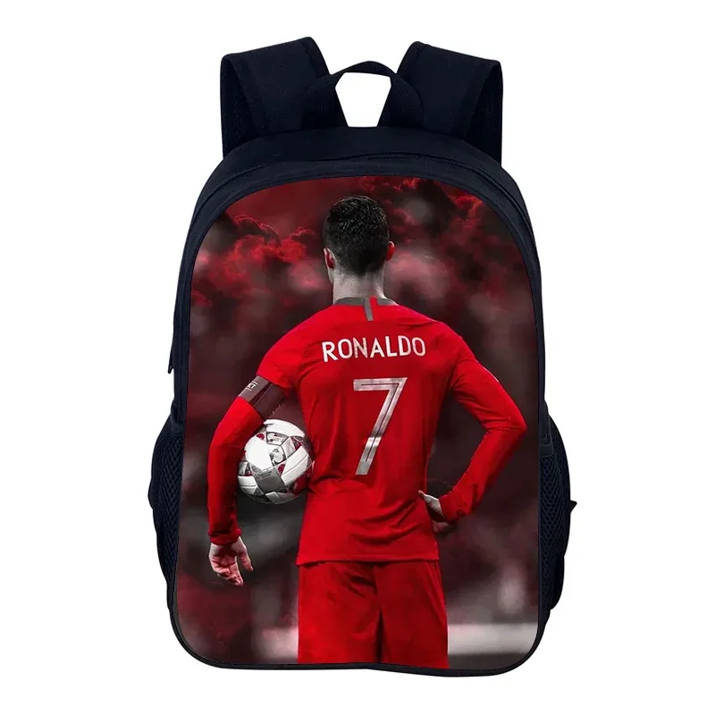 ronaldo sacs à dos étudiant football étoile sacs d'école enfants sport de plein air voyage cr sac à dos cadeau