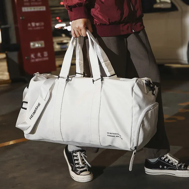 sac de sport pour hommes avec logo personnalisé, grand sac de fitness sec et humide, sac de sport pour hommes et femmes, personnalisation personnalisée, sac de voyage en cuir pu.