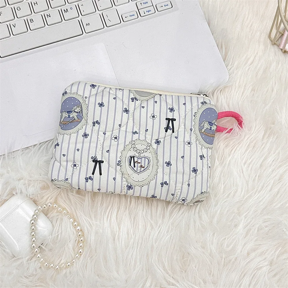 sac de rangement portable de dessin animé mignon pour femmes, petit sac à main de voyage, sac à cosmétiques, sac à main pour rouge à lèvres, carte pour écouteurs, mini portefeuille de maquillage, sac en poudre
