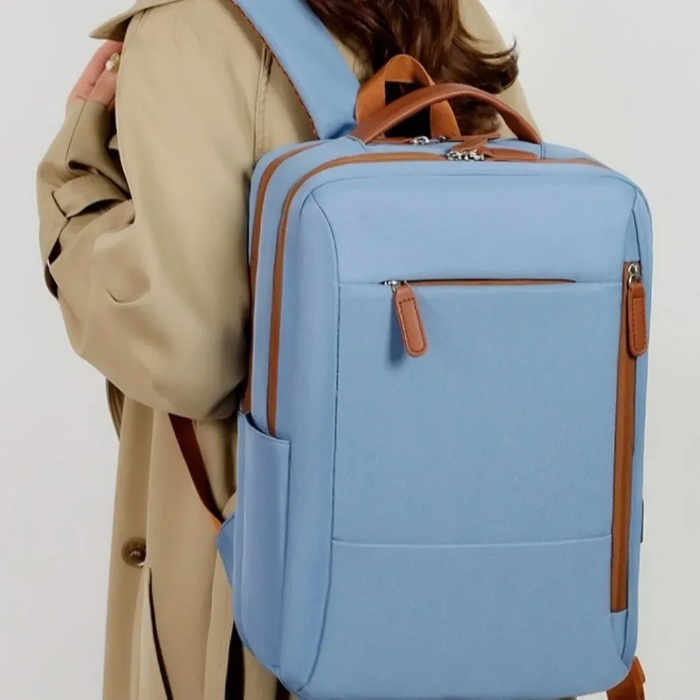 sac à dos oxford pour ordinateur portable, résistant à l'usure, multi-couches, sac d'école pour étudiants, grande capacité avec sangle de bagage, sac à dos d'affaires, voyage