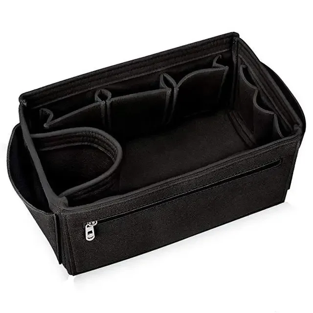 hhyukimi marque maquillage organisateur feutre insérer sac pour sac à main voyage intérieur sac à main portable sacs à cosmétiques adapté diverses marques sacs