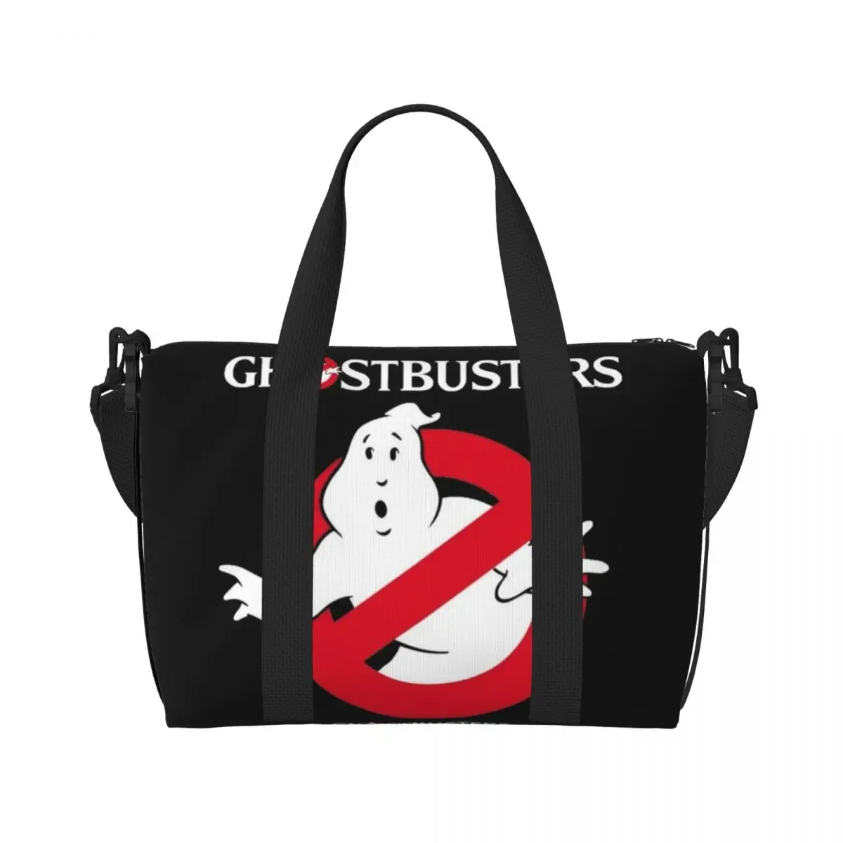 sac fourre-tout avec logo ghostbusters personnalisé pour femme, grande capacité, dessin animé, film de comédie, salle de sport, plage, sacs de voyage