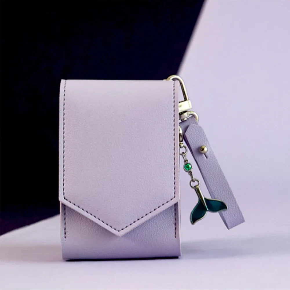 étui à rouge à lèvres en cuir personnalisé avec miroir, boîte en cuir pu pour échantillons de parfum, sac cosmétique