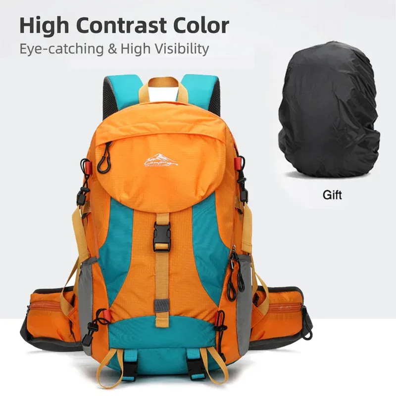 sac à dos de randonnée de 30 litres, sac à dos de camping, léger et durable, adapté à la randonnée (avec housse de pluie)
