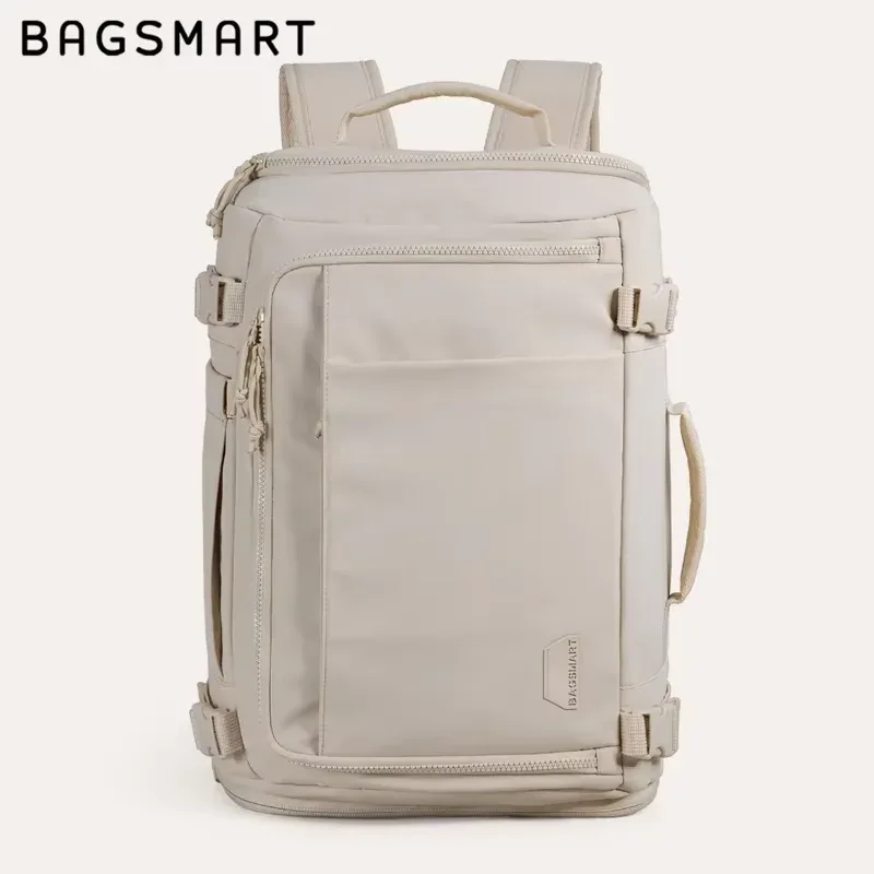 sac dos polyester gris noir compartiments multifonctionnels voyage grande capacité organisateur étanche ordinateur portable chaussures