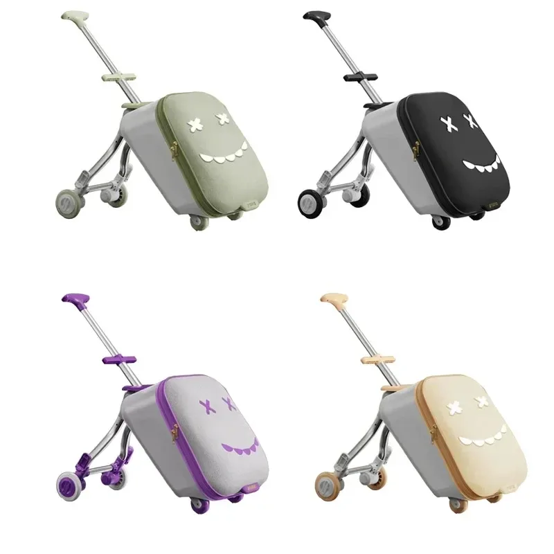 valise à roulettes de voyage pour enfants montable sur avion avec roulettes, bagages, promenade et marche, valise pour bébé, poussette pliante