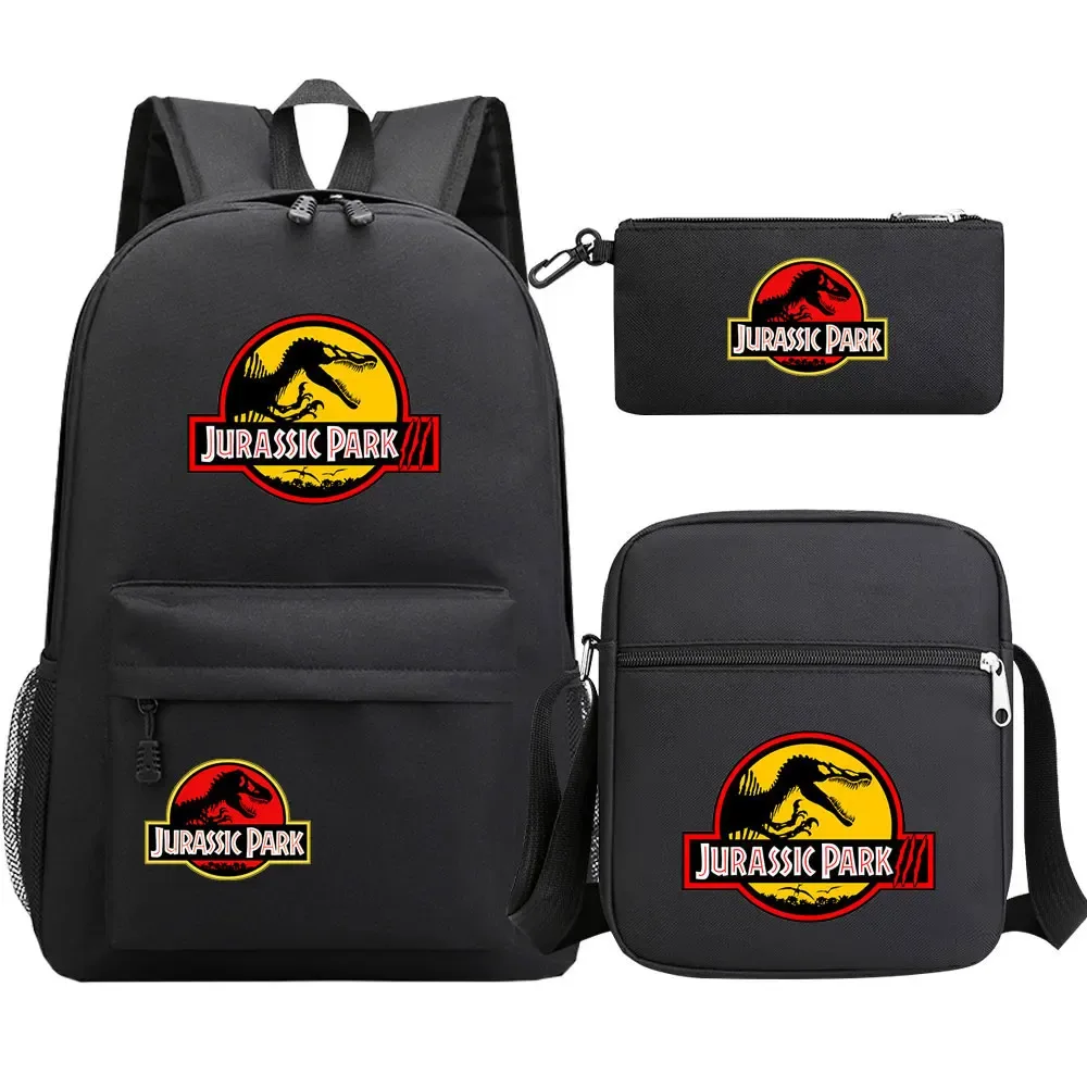 Dinosaur Jurassic World Park 3 pièces garçons filles enfants retour à l'école livre sacs, sac à dos étudiant, sac à bandoulière trousse à crayons