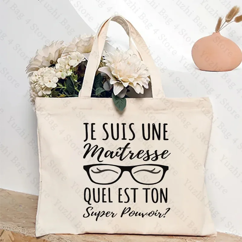 sac fourre-tout de shopping de mode pour femmes avec professeur de chouette et sac à bandoulière design hibou cadeau pour éducatifs cadeau maitresse d'école