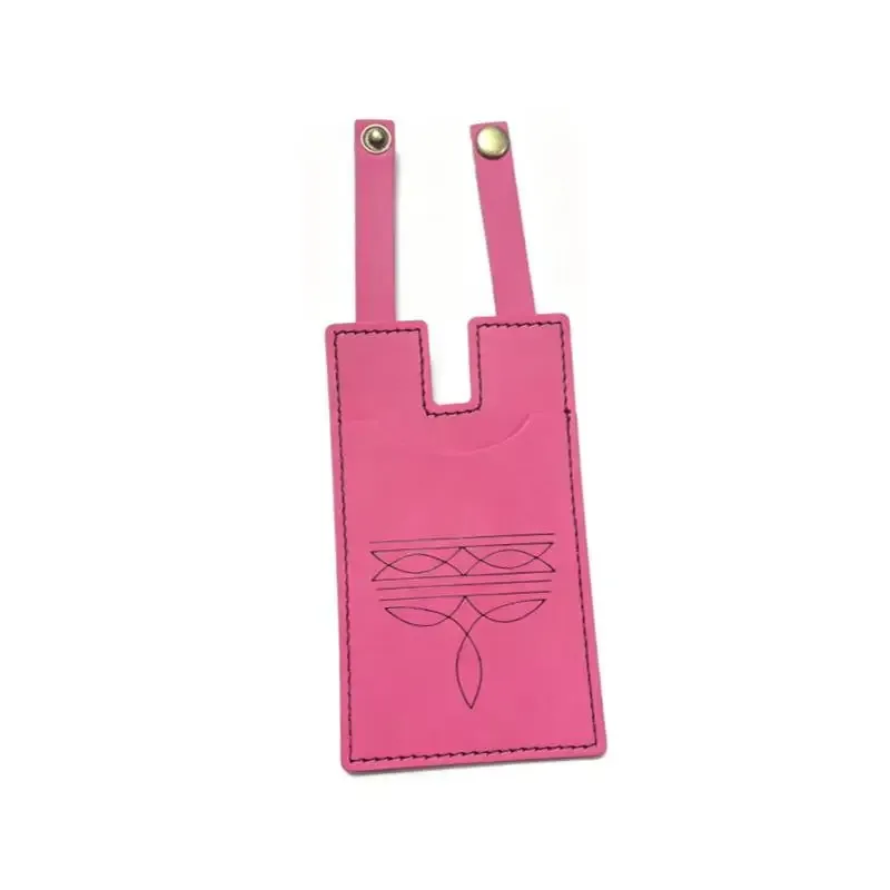 étiquettes de bagages en cuir pu, design gaufré, fermeture à pression robuste, parfaites pour les valises de voyage, porte-identité, plusieurs options de couleurs