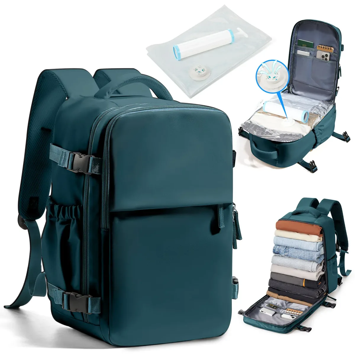 sac à dos d'aviation wizzair 40x30x20, sacs de rangement sous vide avec sac à dos de voyage pour hommes et femmes, sac à dos pour ordinateur portable ryanair pour le travail