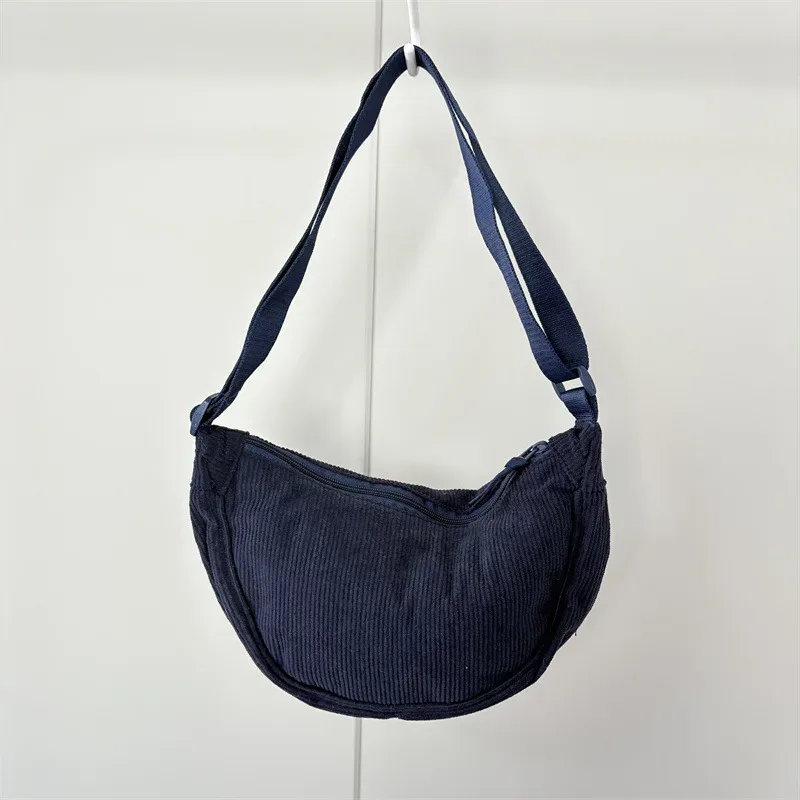 sac à bandoulière hobos en velours côtelé pour femmes, couleur unie, rétro décontracté, sacs à bandoulière pour dames, sacs à main de voyage quotidiens, sacoche