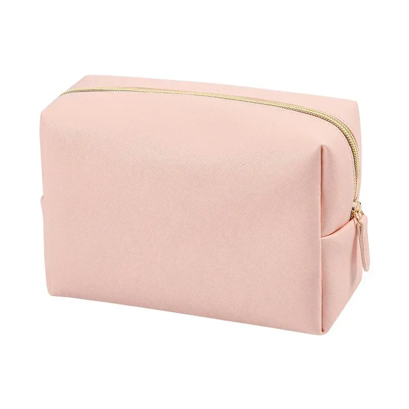 trousse de maquillage de voyage personnalisée avec nom brodé, sac cosmétique portable, pochette de rangement étanche, étuis à cosmétiques pour femmes