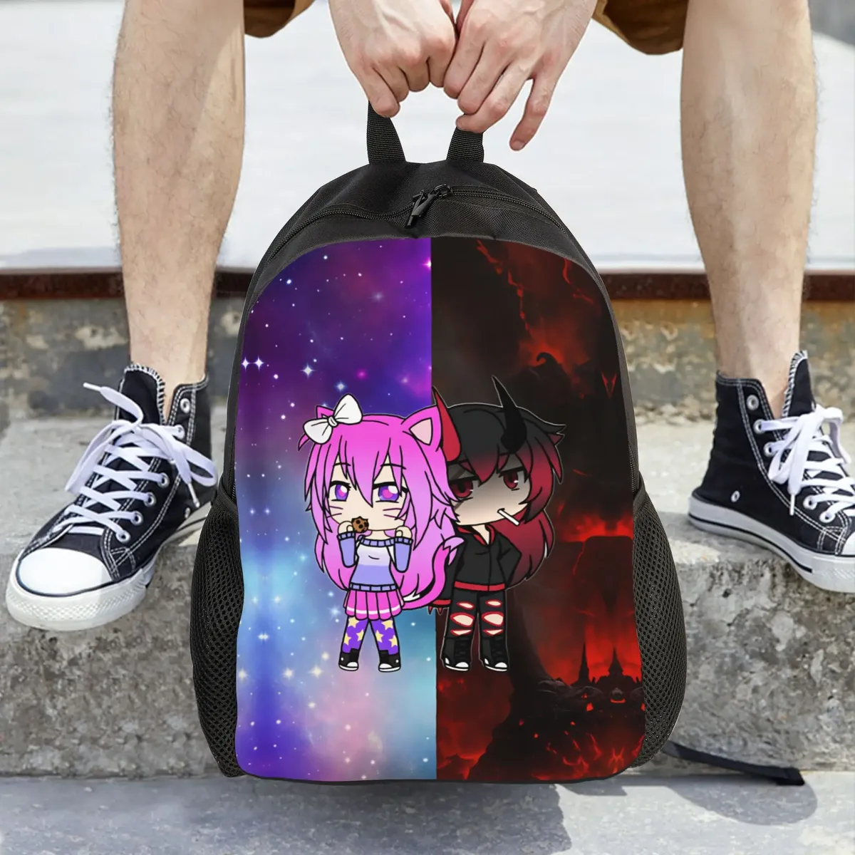 sac à dos gacha life game, sacs à dos de randonnée, sacs d'école élégants pour hommes, sac à dos respirant de designer
