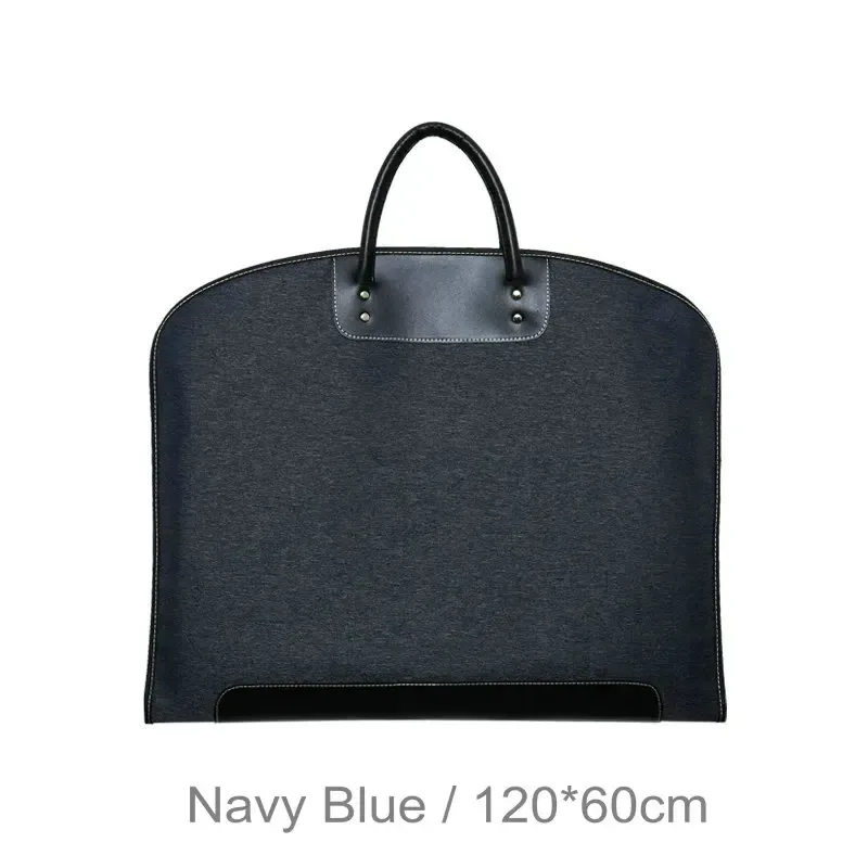 sac de transport pour costume homme haut de gamme, pour voyages d'affaires, sac à vêtements long et étendu, en tissu oxford épais, noir/bleu marine