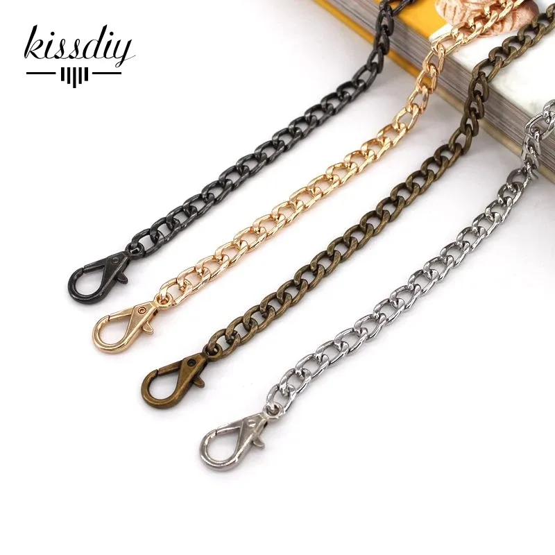 20-120cm sac à main chaînes en métal sac à bandoulière sangle bricolage sac à main chaîne or argent bronze noir poignées sac accessoires chaîne