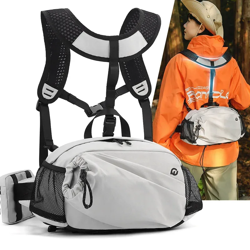 nouveau sac à dos unisexe été voyage en plein air sac de taille multifonctionnel léger sport cyclisme sac de poitrine pour hommes et femmes