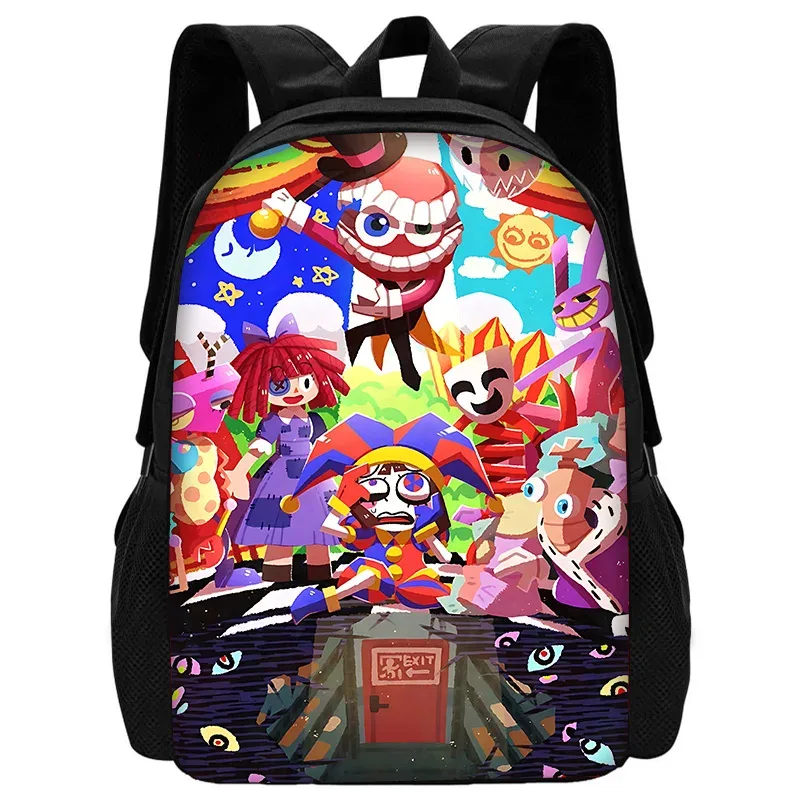 sac à dos d'école pour enfants cartoon a-amazings digitals circus avec sacs à déjeuner, sacs à crayons, sacs d'école pour garçons et filles, meilleur cadeau