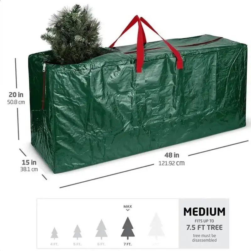 sac de rangement imperméable pour décoration de noël robuste, organisateur multifonctionnel en pe avec poignées renforcées