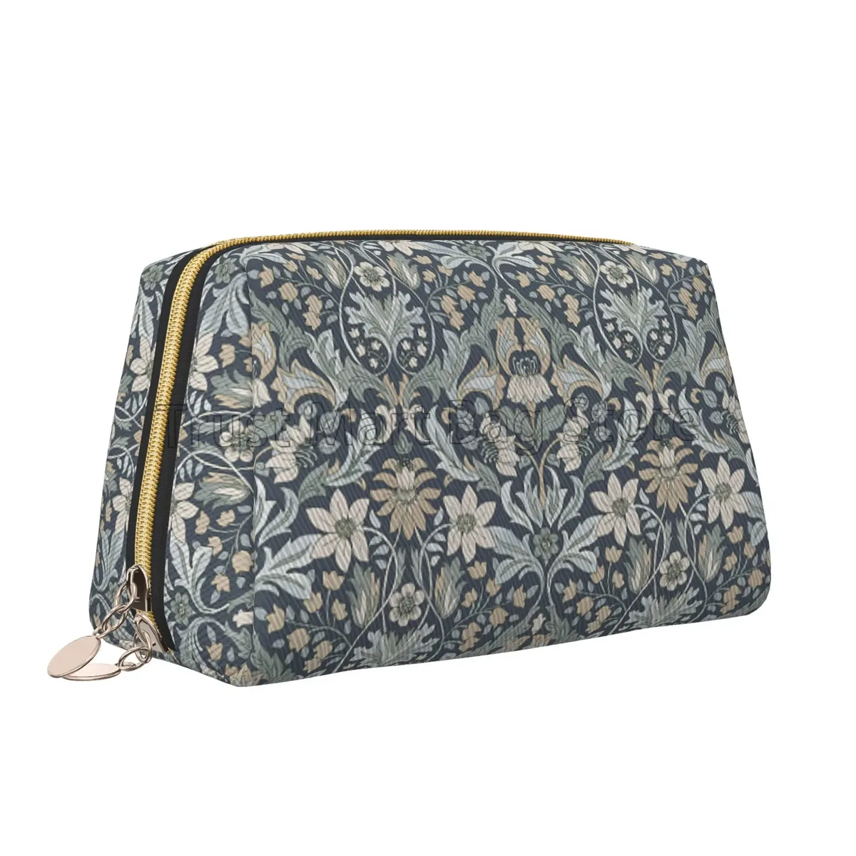 trousse de maquillage en cuir imprimé william instability pour femme, trousse de toilette cosmétique de voyage, grande capacité, étanche