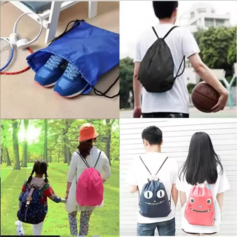 sac de sport pliable imperméable avec poche, sac à dos de fitness à cordon, sac de randonnée, camping, natation, pour hommes et femmes
