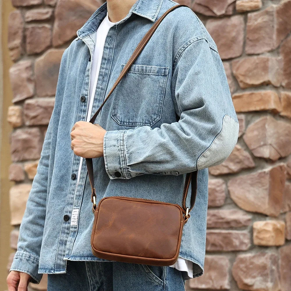 joyir en cuir véritable mini sac de messager voyage sac à bandoulière pour femmes hommes téléphone portable sac à main trave sacoche sacs à bandoulière