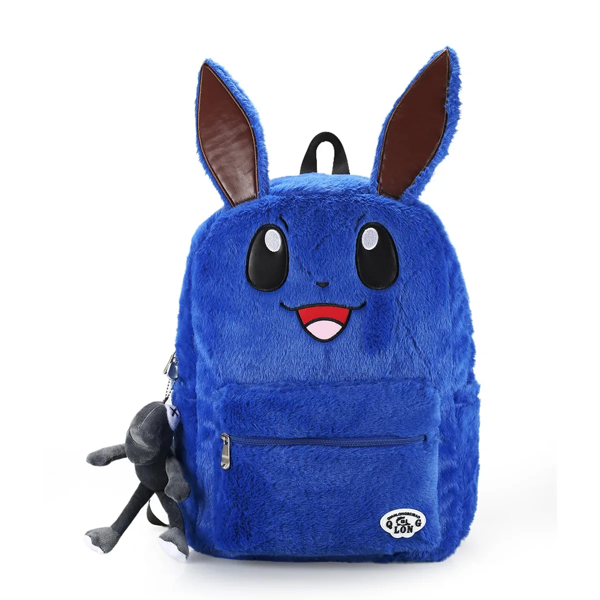 sac à dos en peluche grande capacité eevee dessin animé mignon pour étudiantes, sac à dos double épaule polyvalent et tendance pour l'école
