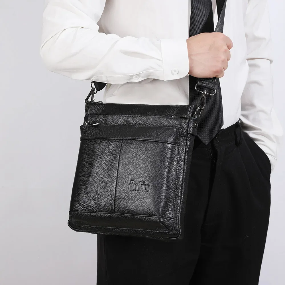 sac messager en cuir pour hommes, sac à bandoulière d'affaires, petit sac à bandoulière multifonction, sac de voyage pour hommes