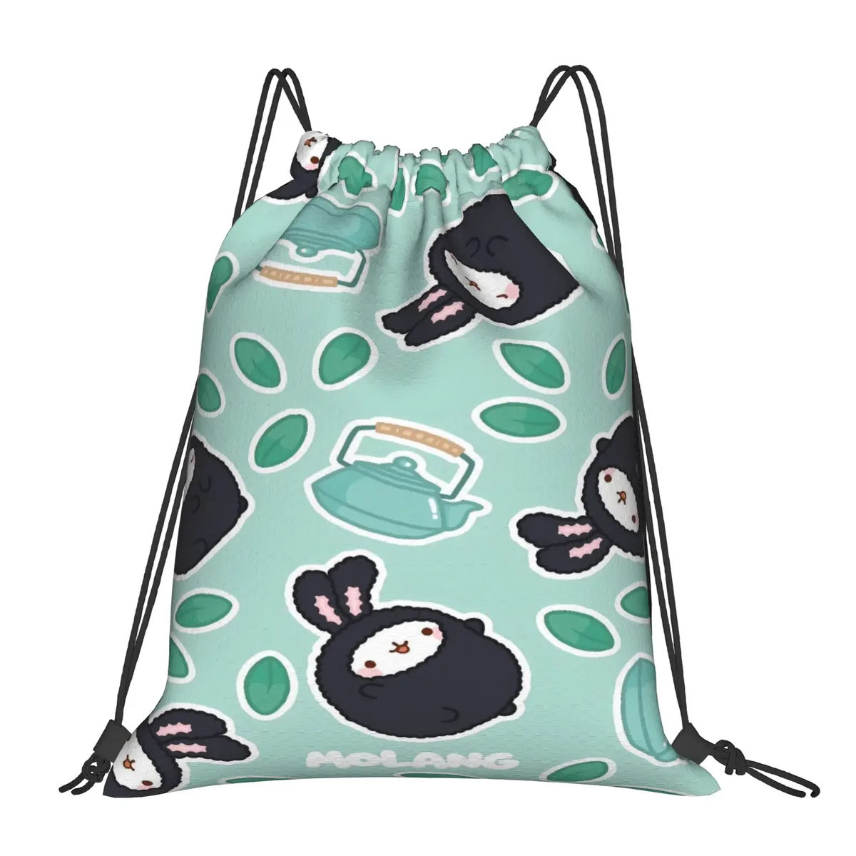 sac à cordon de serrage molang cartoon, sac à dos vintage résistant à l'eau, sac de sport pour femmes