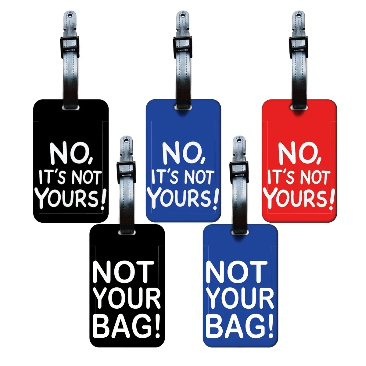 étiquette de bagage « non, ce n'est pas ton sac » – étiquette d'adresse pour valise – clip d'identification pour bagage d'embarquement avec nom et adresse