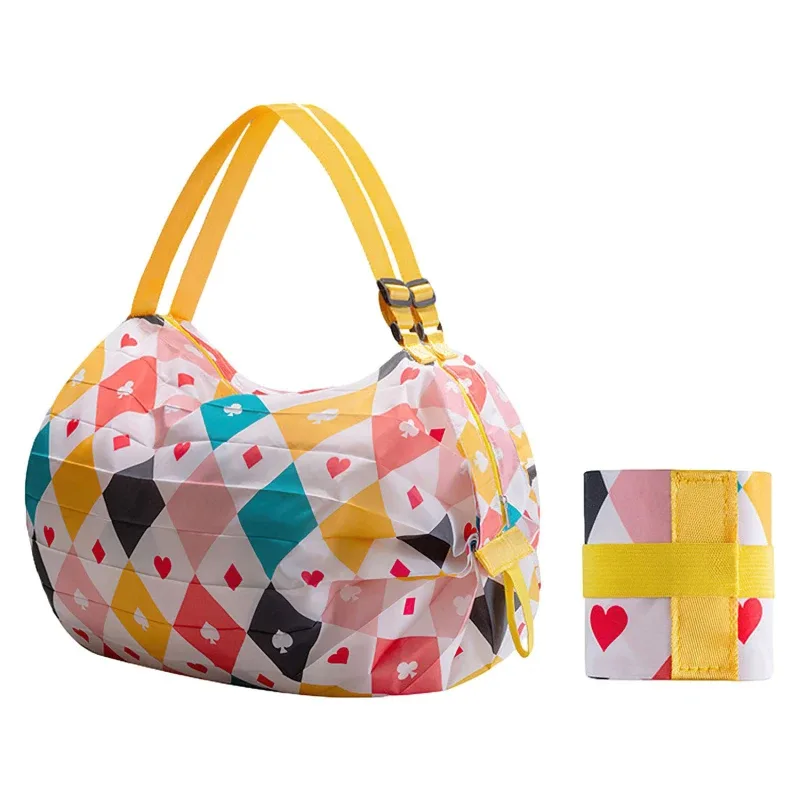 sac de courses pliable, sac de rangement portable de voyage étanche, sac de plage, sac d'épicerie de supermarché