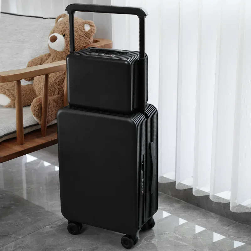 nouvel ensemble de bagages 2026 à poignée large, valise à roulettes avec boîte à maquillage, robuste et durable, pour voyages